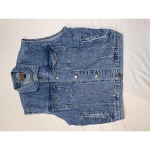 VTG America Perry Ellis Blue Denim Vest Jacket Sleeveless